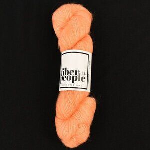 Fiber for the People Lace Weight Yarn Kid Mohair Silk Hand-Dyed Orange Creme